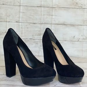 GUESS Chunky Heel Pumps || Suede Padey Pumps